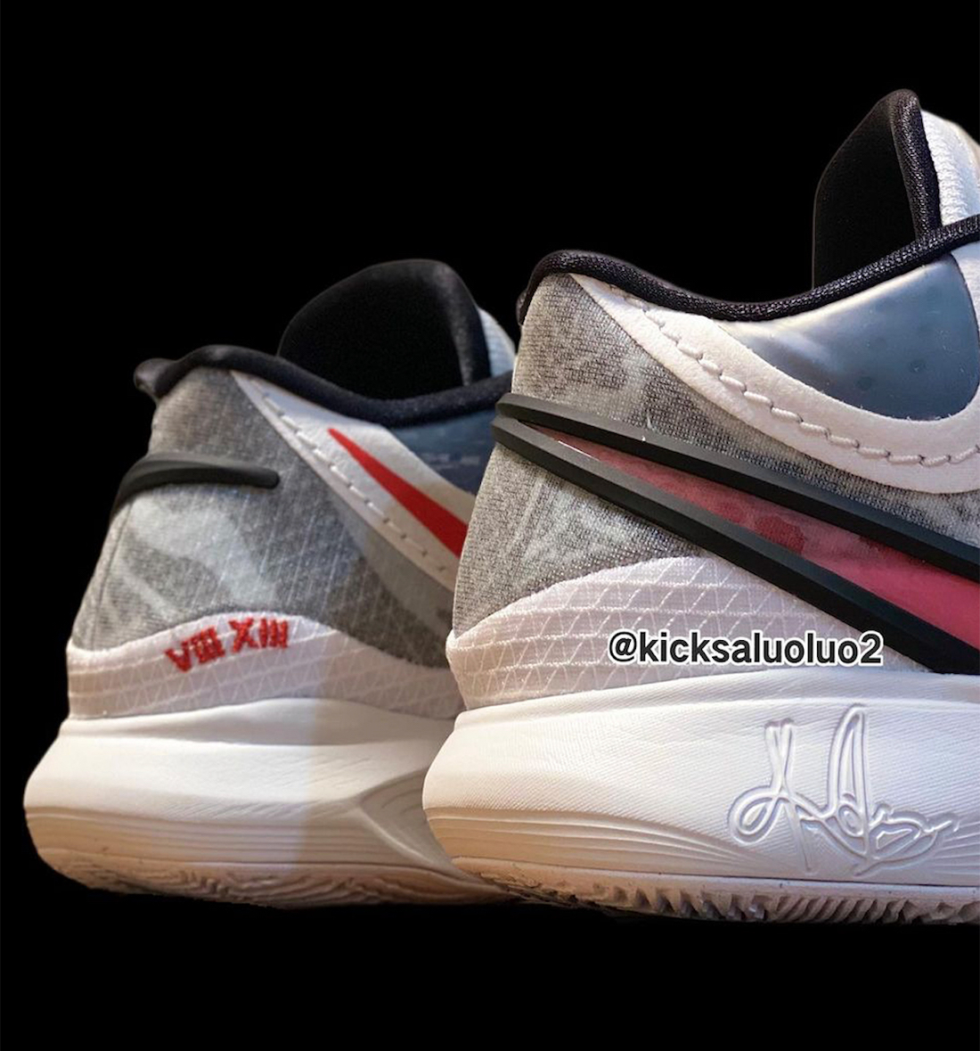 Nike Kyrie 9 White University Red Black Wolf Grey DJ6017-100 Release Date
