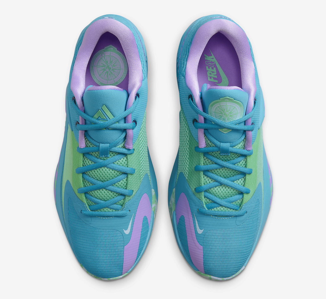 Nike Zoom Freak 4 Birthstone Laser Blue Lilac Light Menta DJ6149-400 Release Date