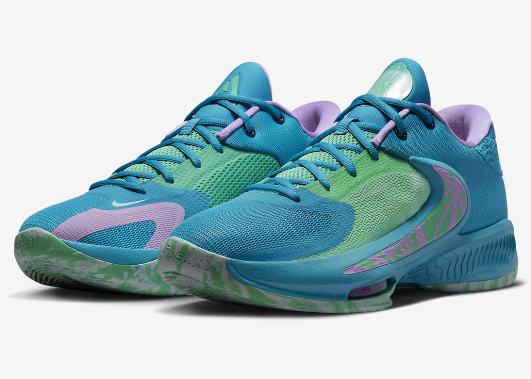 Nike Zoom Freak 4 Birthstone Laser Blue Lilac Light Menta DJ6149 400 Release Date 4 1068x762