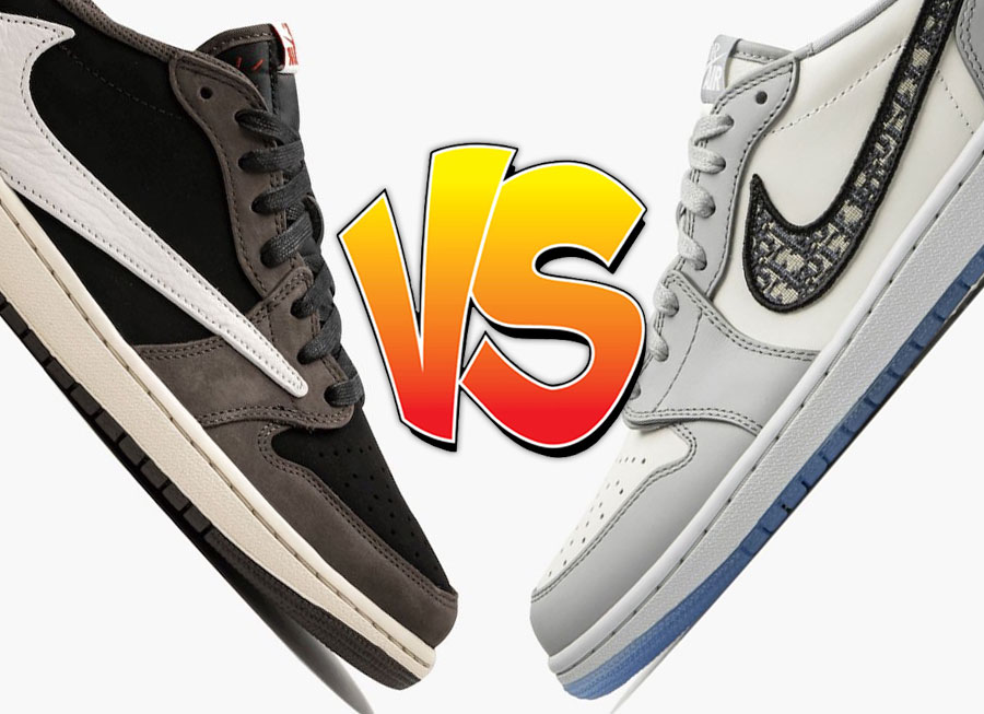 Travis Scott x Air Jordan 1 Low vs Dior x Air Jordan 1 Low Comparison | SBD