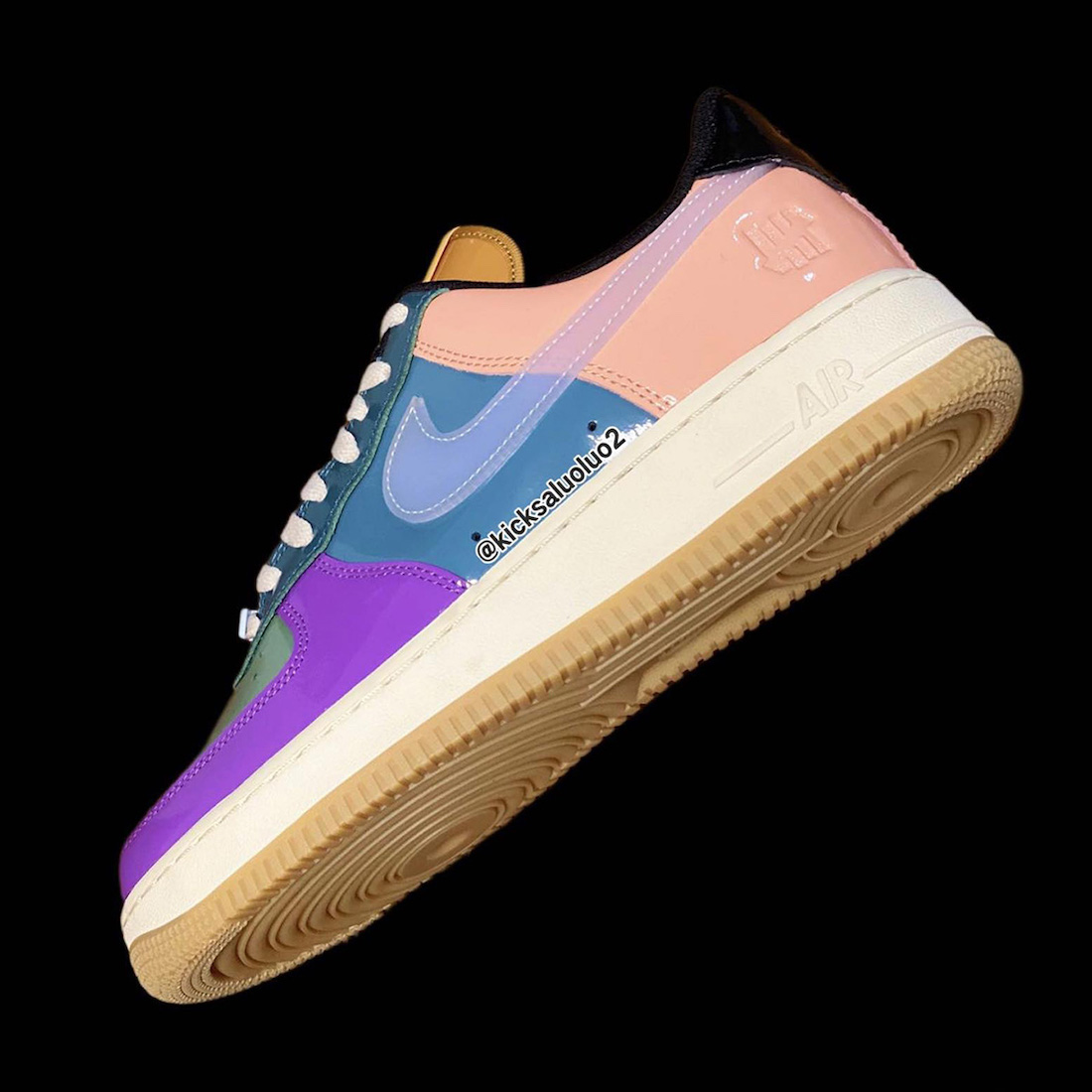 Undefeated Nike Air Force 1 Low Multi Color Patent Release Date 3