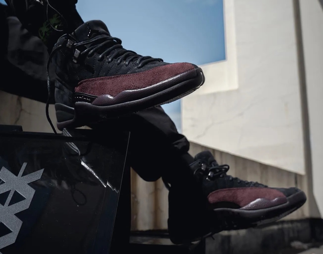 A Ma Maniere Air Jordan 12 Black Burgundy Crush DV6989-001 Release Date On-Foot