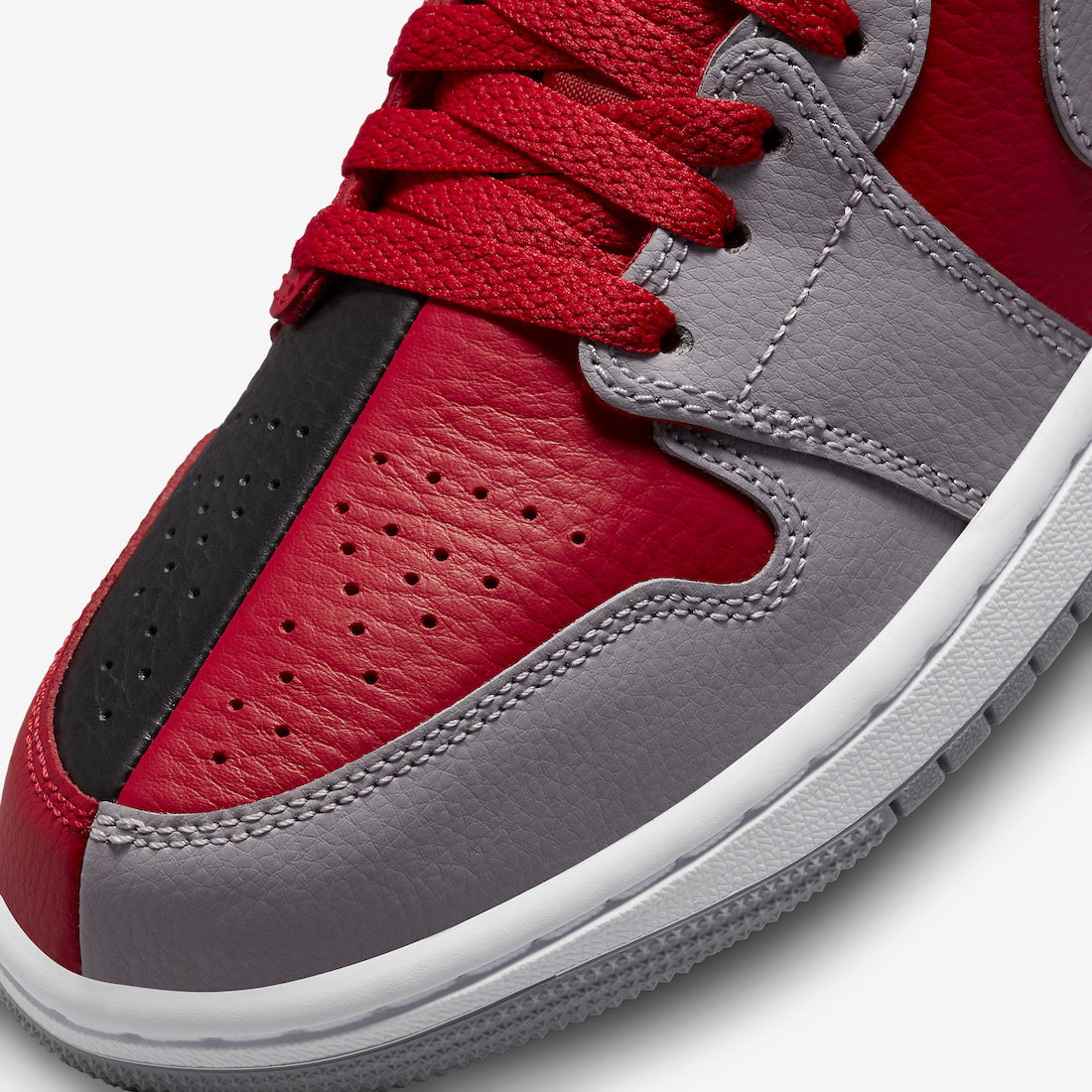 Air Jordan 1 Low SE Split Gym Red Cement Grey Black White DR0502-600 Release Date