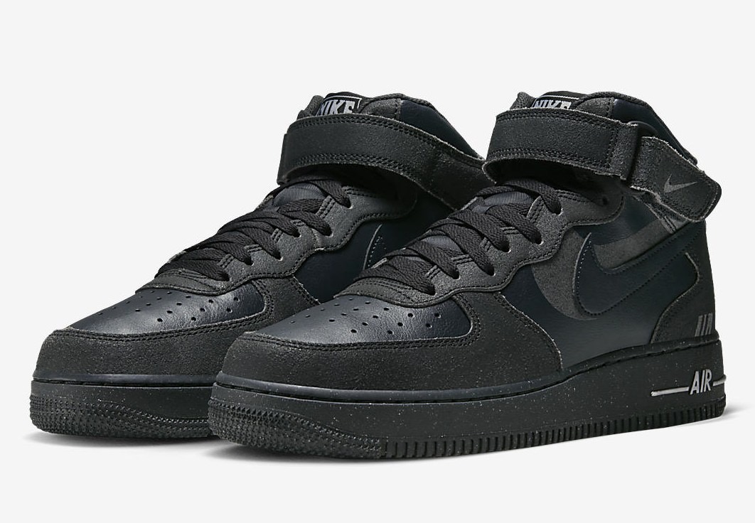 Nike Air Force 1 Mid “Off Noir” Comes With Reflective Details