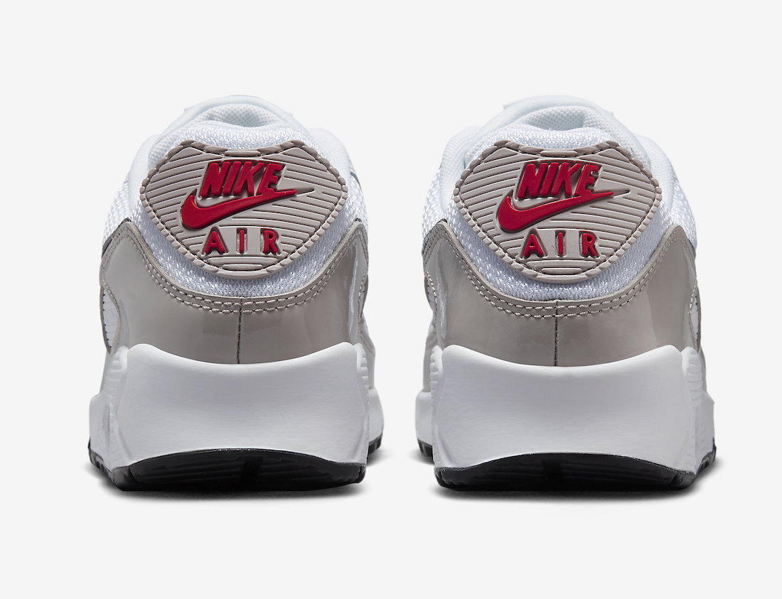 Nike Air Max 90 White Grey Black Red DX0116-101 Release Date