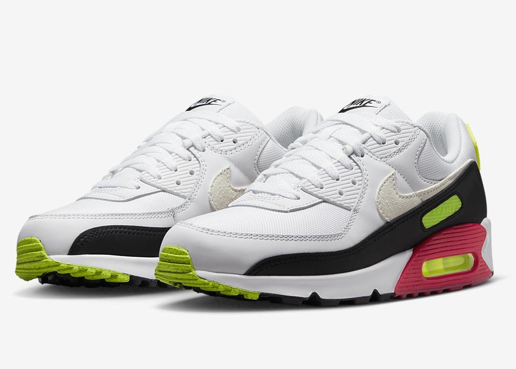 Nike Air Max 90 White Volt Rush Pink DQ4071-100 Release Date