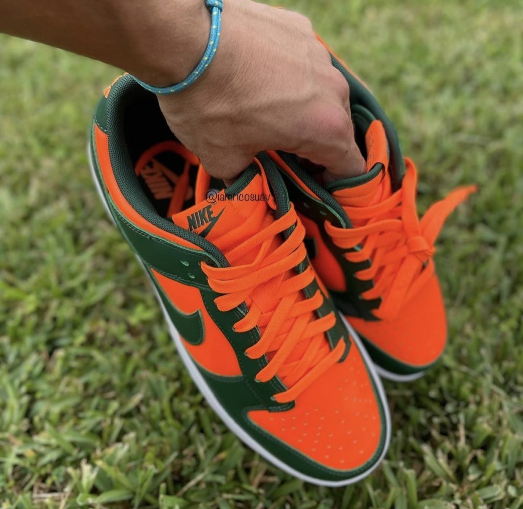 Nike Dunk Low Miami Hurricanes Dd1391-300 Release Date 