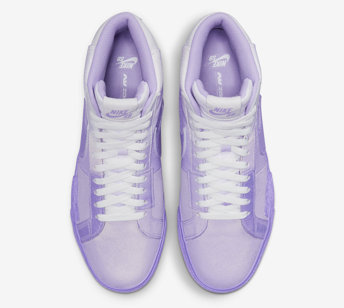 Nike SB Blazer Mid PRM Lilac White DR9087-555 Release Date