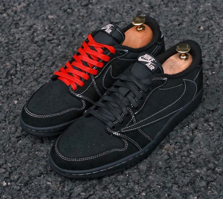 A Closer Look at the Travis Scott x Air Jordan 1 Low âBlack Phantomâ - Now HipHop News