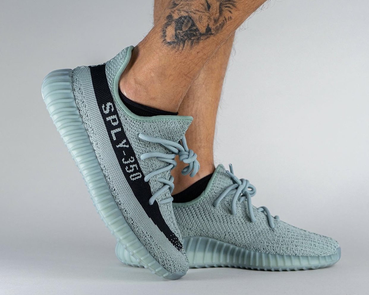 adidas Yeezy Boost 350 V2 Jade Ash HQ2060 Release Date On Feet 2