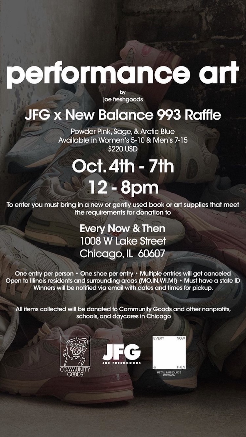 Joe Freshgoods New Balance 993 Performance Art Release Date