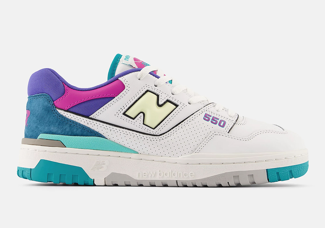 New Balance 550 White Teal Pink Release Date