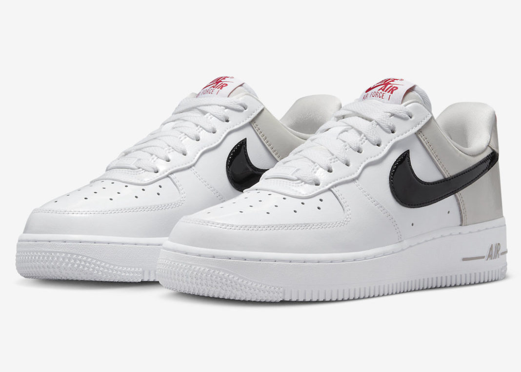 Nike Air Force 1 Low Light Iron Ore Black White University Red DQ7570-001 Release Date