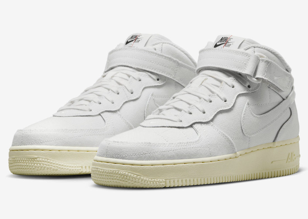 Nike Air Force 1 Mid White Canvas DZ4866-121 Release Date