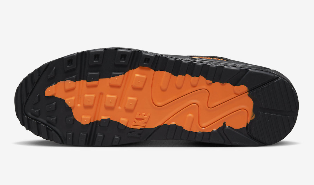 Nike Air Max 90 Gore-Tex Black Anthracite Safety Orange DJ9779-002 Release Date