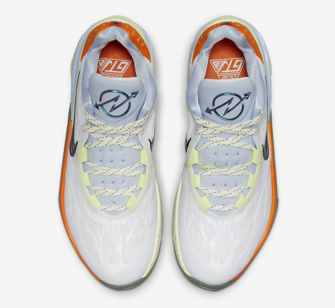 Nike Air Zoom GT Cut 2 Blanche Noir Ice Bleu Orange DX6041-101 Date de sortie