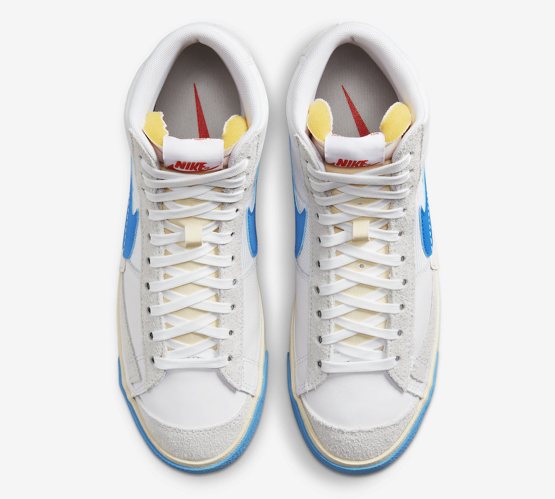 Nike Blazer Mid 77 Remastered White Photo Blue Beach DQ7673-102 Release Date