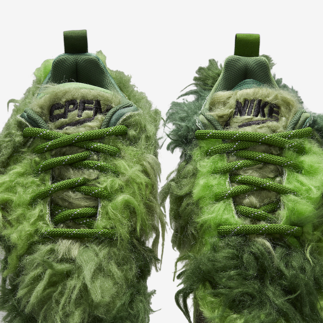 Nike CPFM Flea 1 Overgrown Grinch DQ5109-300 Release Date Tongues
