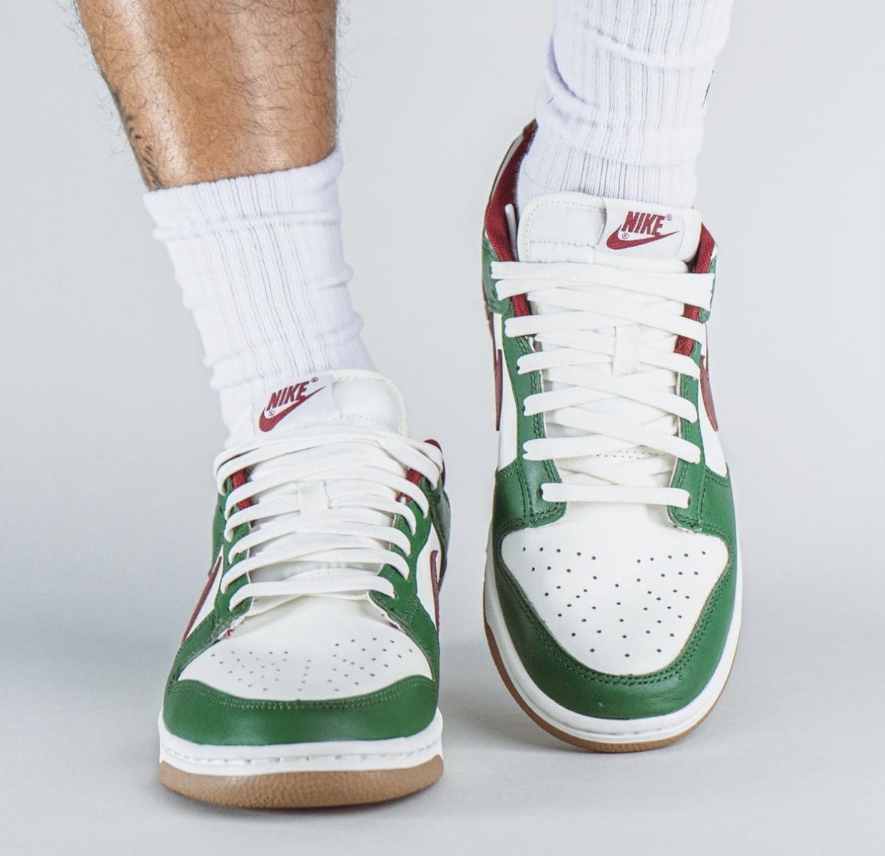 Nike Dunk Low Gorge Green Team Red Gum FB7160-161 Release Date