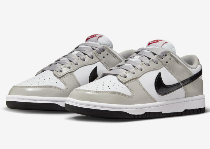 Nike Dunk Low Light Iron Ore Black White University Red DQ7576-001 Release Date