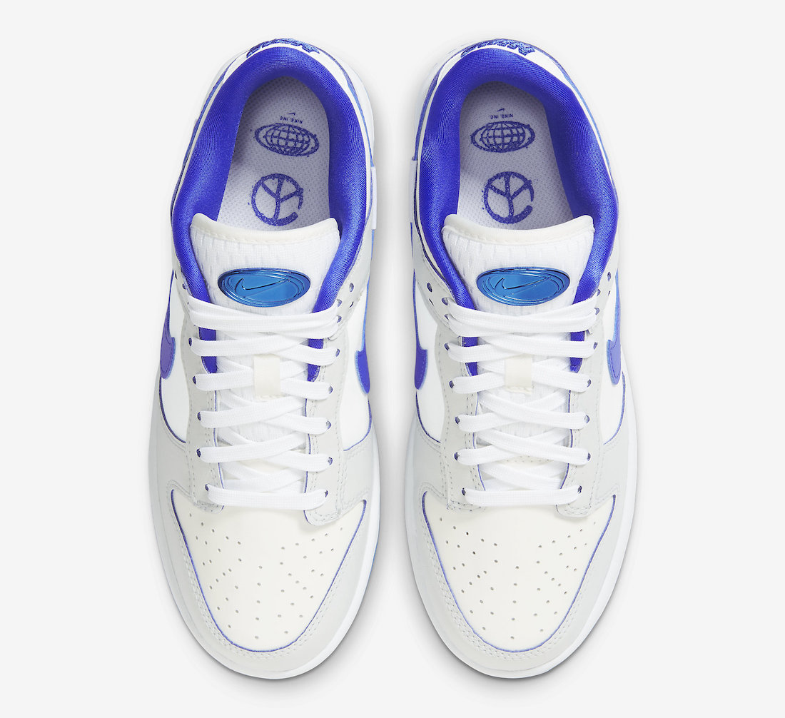 Nike Dunk Low Worldwide White Game Royal FB1841-110 Release Date
