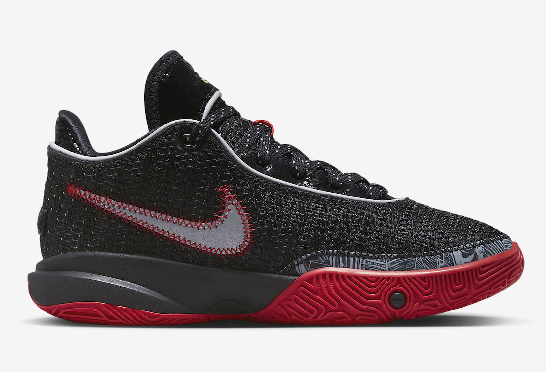 Nike LeBron 20 Black University Red GS DQ8651-001 Release Date