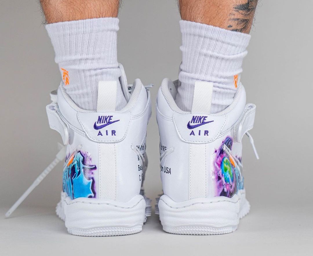 Buy Nike X Off-White Air Force 1 Mid Off-White - Graffiti White