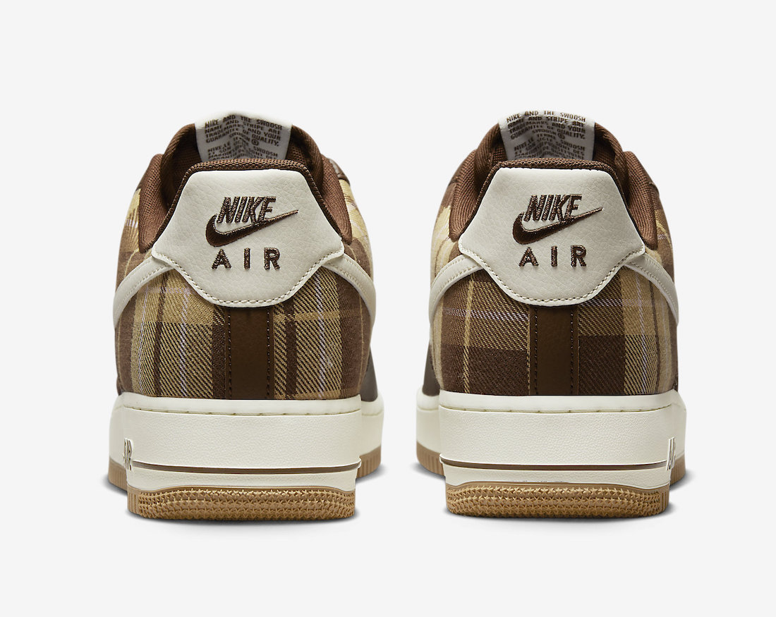 Nike Air Force 1 Low Plaid Cacao Wow Pale Ivory DV0791-200 Release Date