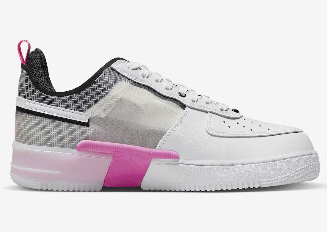 Nike Air Force 1 React White Black Pink DV0808-100 Release Date