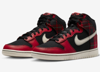 Nike Dunk High Plaid Red Black Release Date