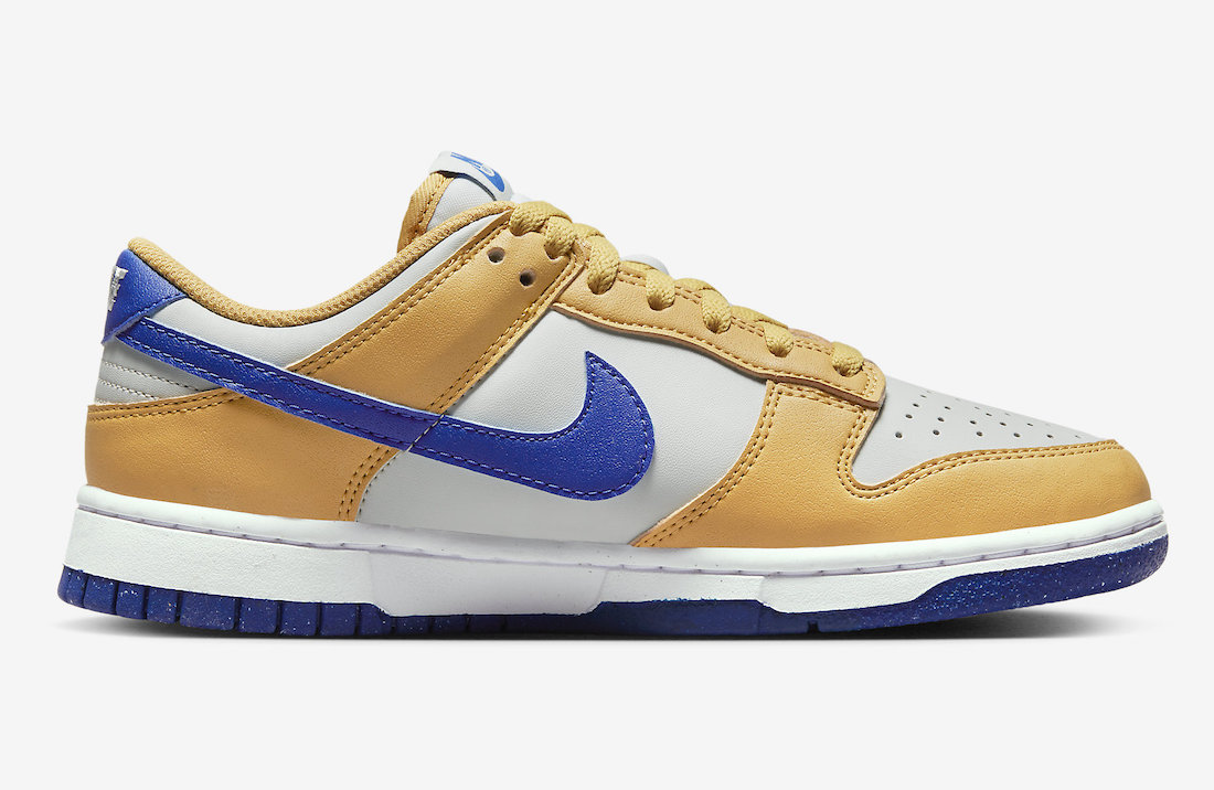 Nike Dunk Low Next Nature Wheat Gold Hyper Royal DN1431-700 Release Date Medial