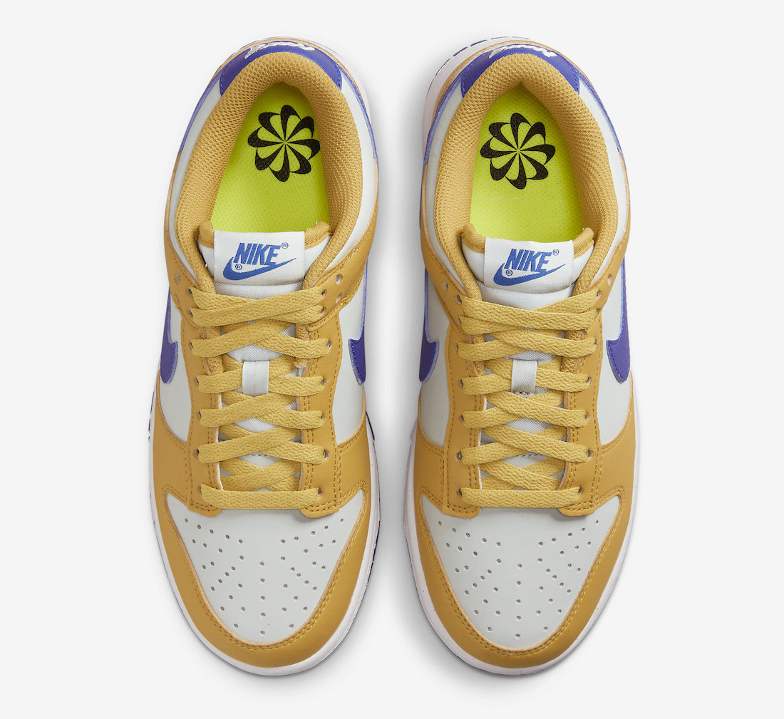 Nike Dunk Low Next Nature Wheat Gold Hyper Royal DN1431-700 Release Date Top
