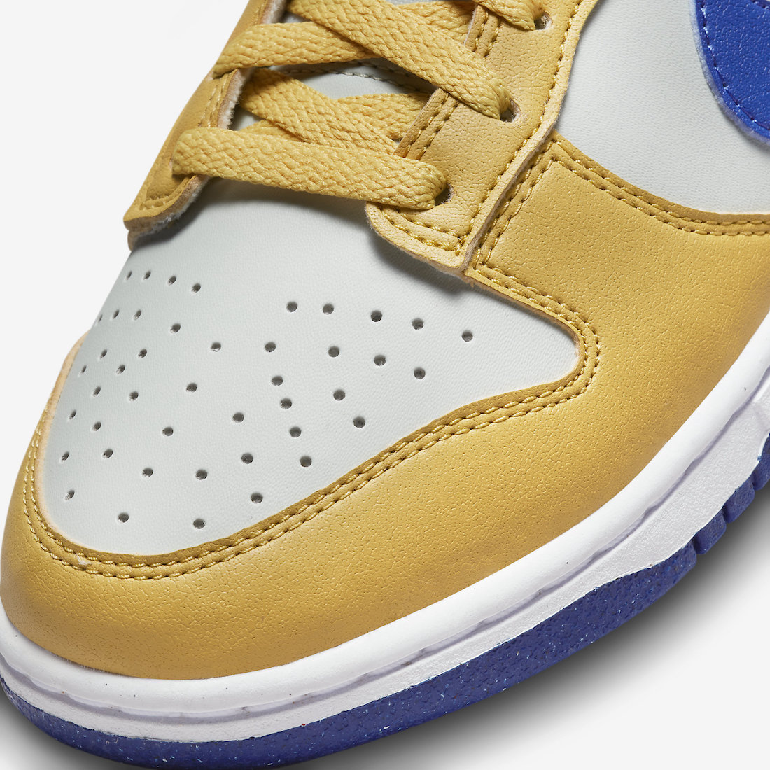 Nike Dunk Low Next Nature Wheat Gold Hyper Royal DN1431-700 Release Date Toe