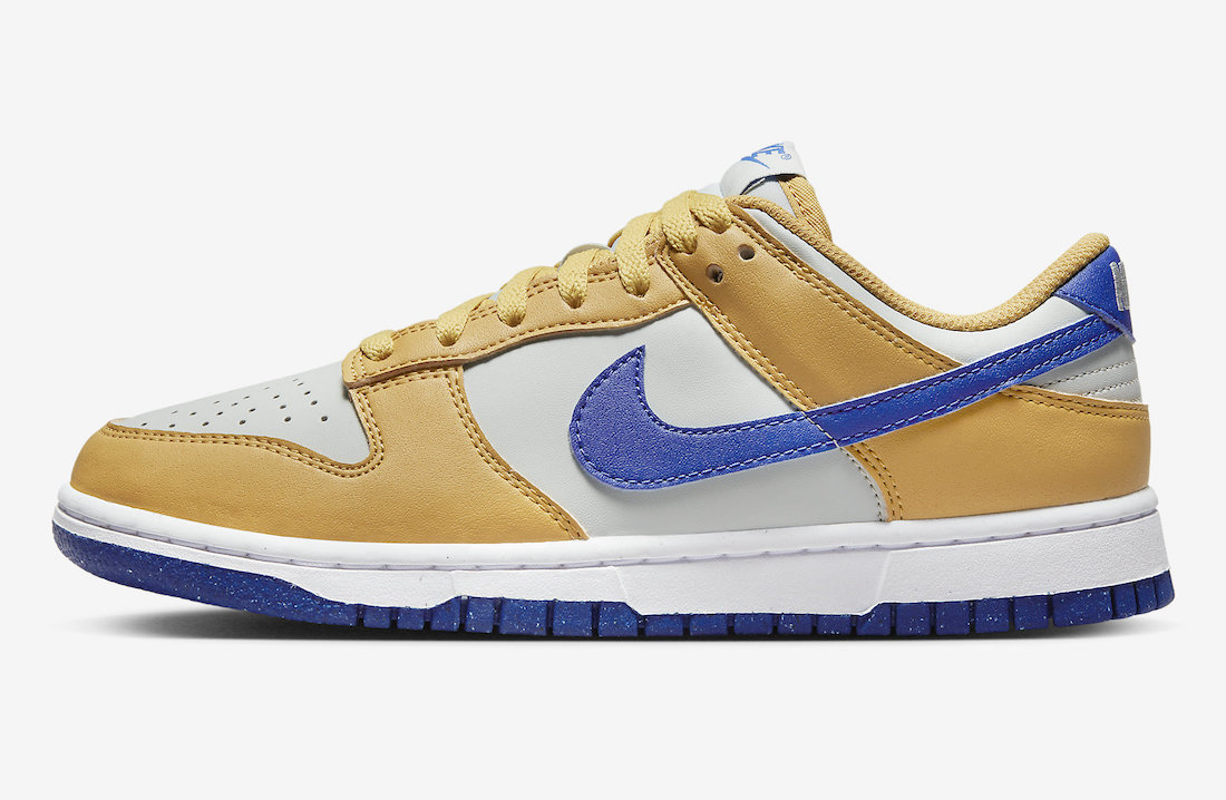 Nike Dunk Low Next Nature Wheat Gold Hyper Royal DN1431-700 Release Date Lateral