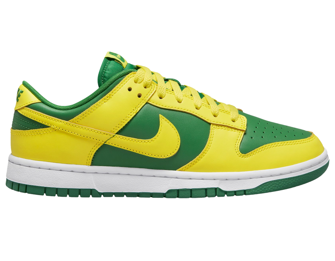 Nike Dunk Low Reverse Brazil Apple Green Yellow Strike DV0833 300 Release Date