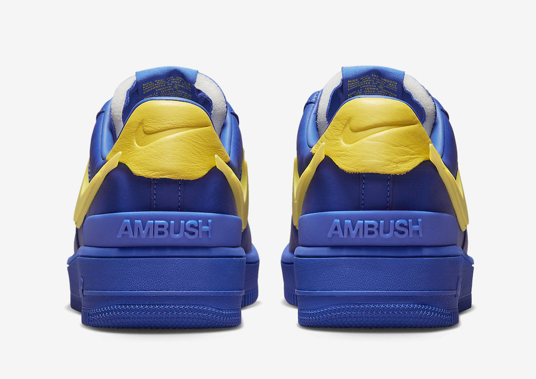 AMBUSH friday Nike Air Force 1 Blue DV3464-400 Release Date Heel