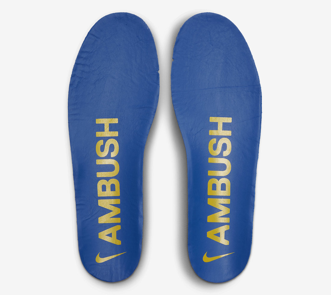 AMBUSH Nike Air Force 1 Blue DV3464-400 Release Date Insole