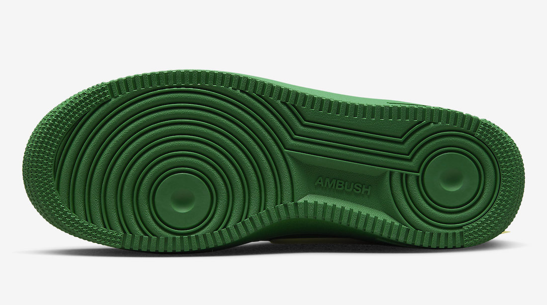 AMBUSH friday Nike Air Force 1 Green DV3464-300 Release Date Outsole