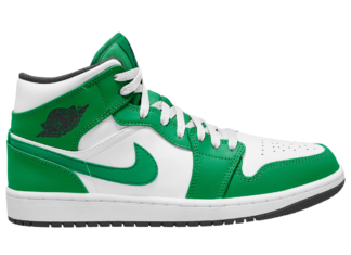 Air Jordan 1 Mid Green White Black DQ8426-301 Release Date Lateral