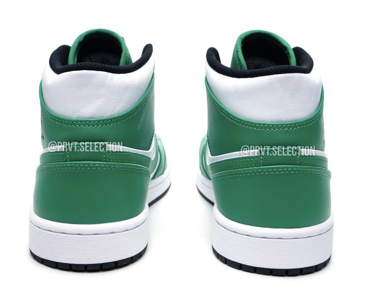 Air Jordan 1 Mid Lucky Green DQ8426-301 Release Date Back Heel