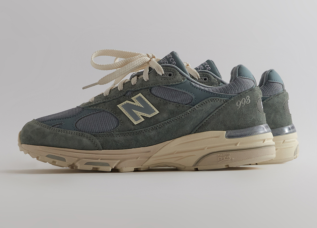 Kith New Balance Homem 500 Classic Pistachio Release Date Side