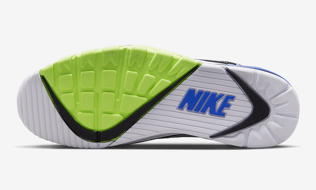 Nike Air Cross Trainer 3 Low White Volt Blue FD0788-100 Release Date Outsole