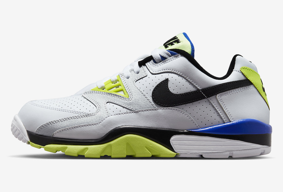 Nike Air Cross Trainer 3 Low White Volt Blue FD0788-100 Release Date Lateral
