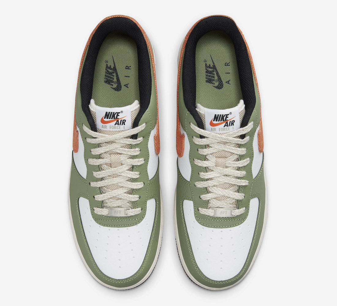 Nike Air Force 1 Low Oil Green Safety Orange FD0758-386 Release Date | SBD