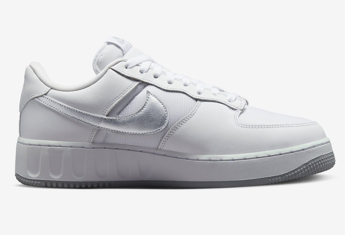Nike Air Force 1 Low Utility White Silver Pure Platinum Wolf Grey FD0937-100 Release Date Medial