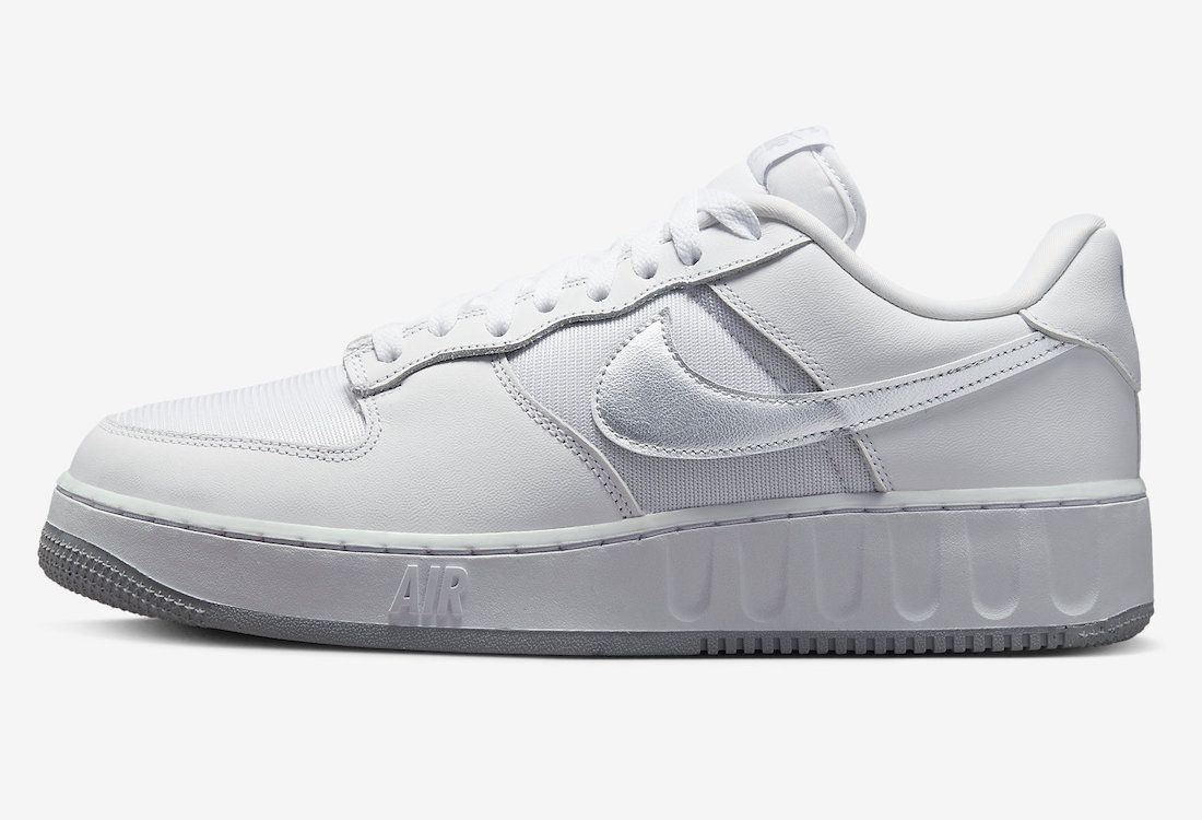 Nike Air Force 1 Low Utility White Silver Pure Platinum Wolf Grey FD0937-100 Release Date Lateral