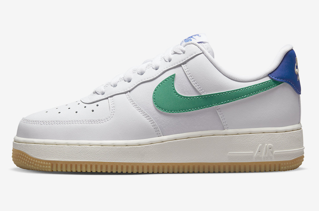 Nike Air Force 1 Low White Stadium Green Game Royal Gum DD8959 110 Release Date