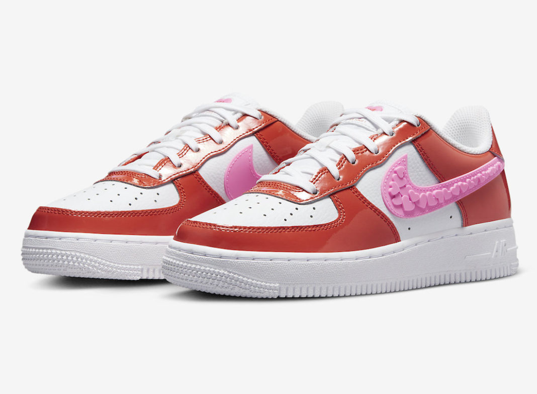 Nike Kids little girls Air Force 1 LV8 cherry sneakers shoes