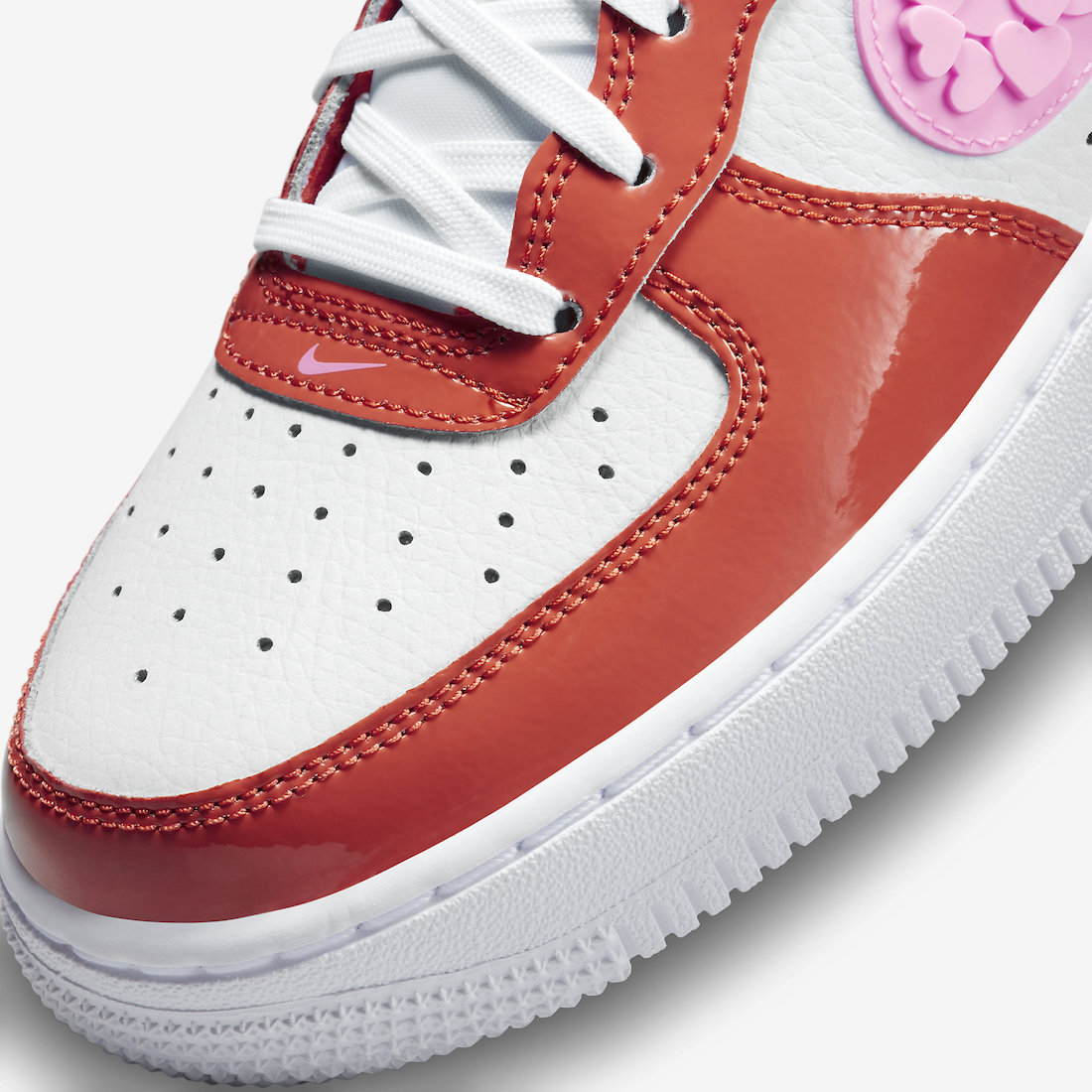 Nike Air Force 1 Valentines Day 2023 GS FD1031-600 Release Date Toe