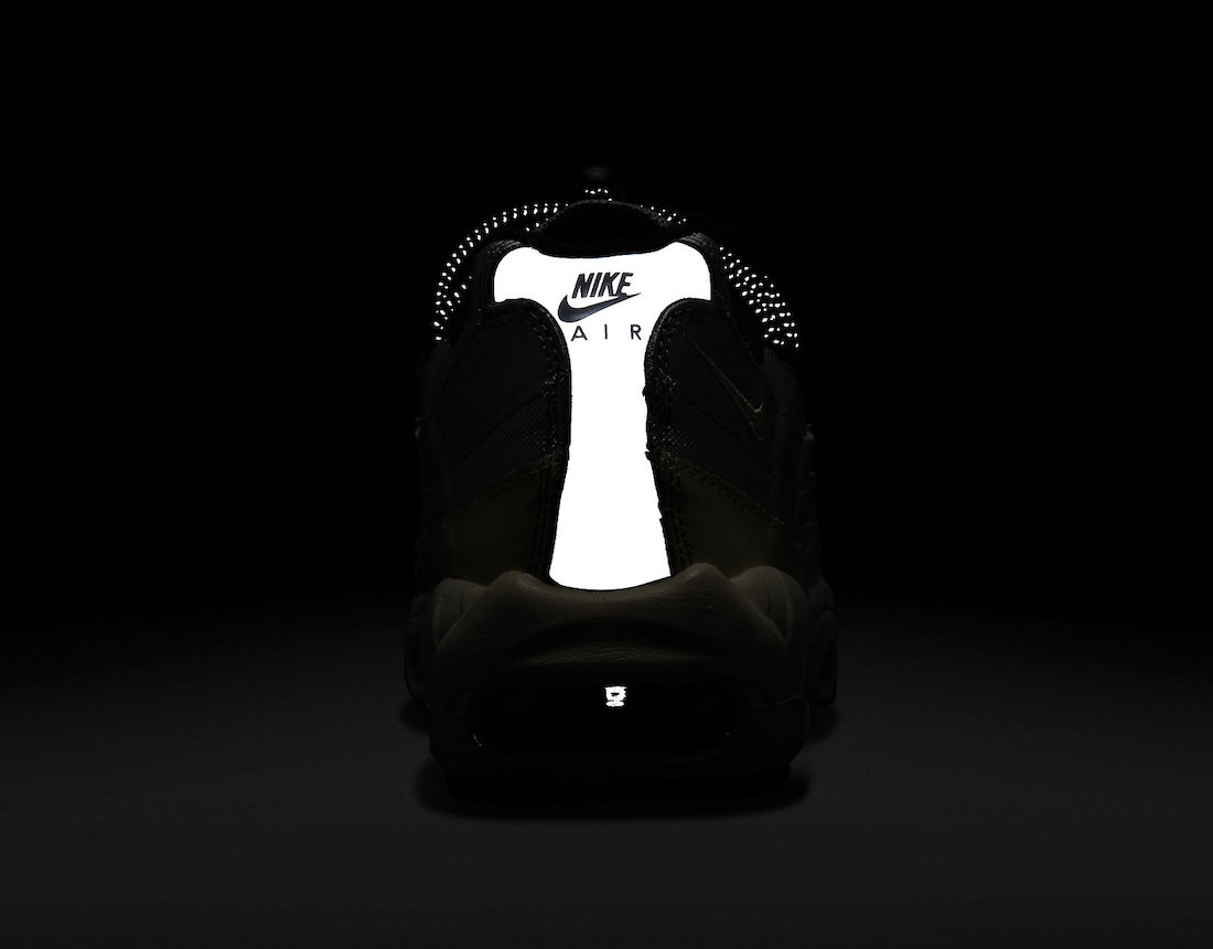 Nike Air Max 95 Metallic Silver Alabaster Black FD0798-001 Release Date Reflective Heel